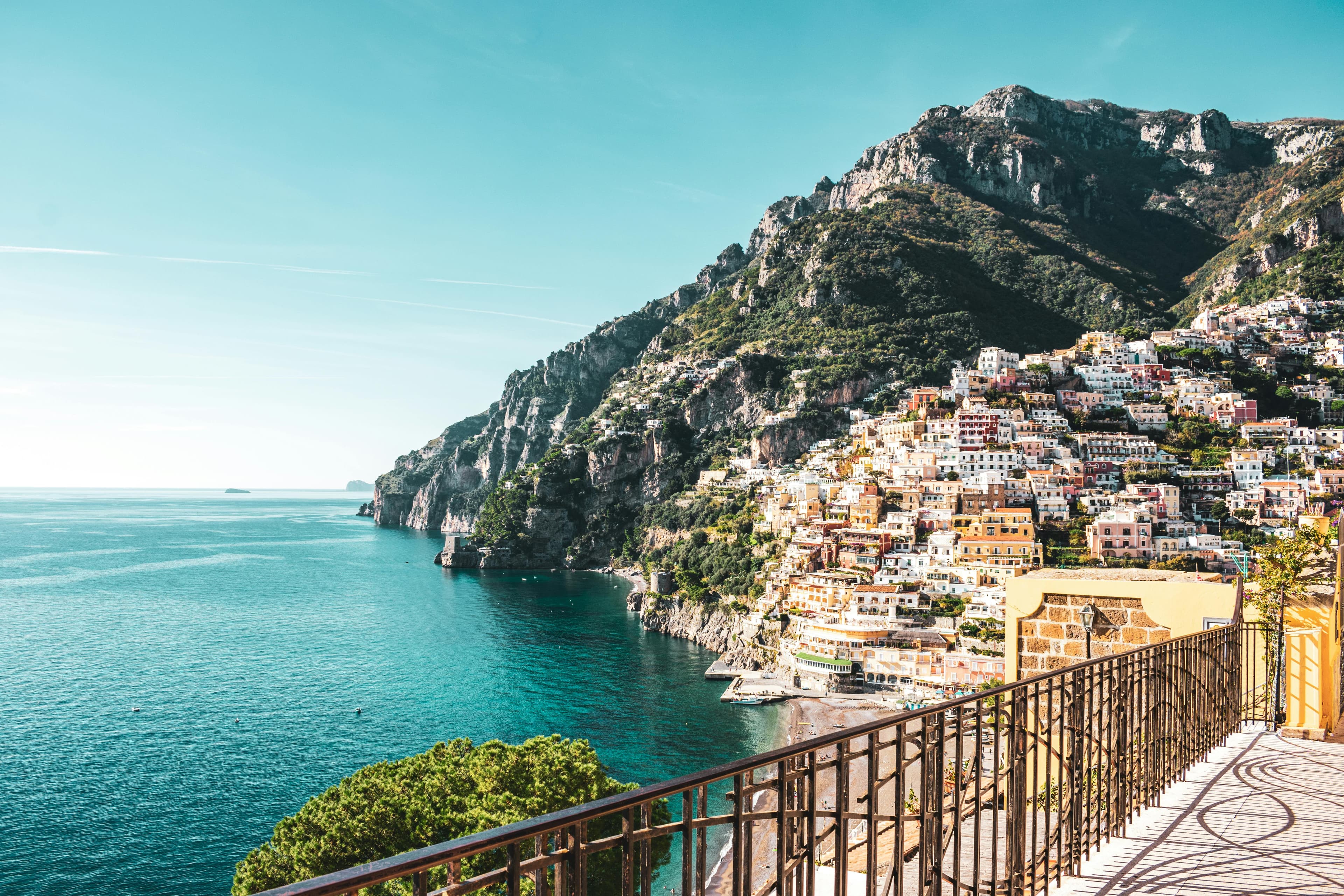Cliff-side houses of Positano on the Amalfi Coast